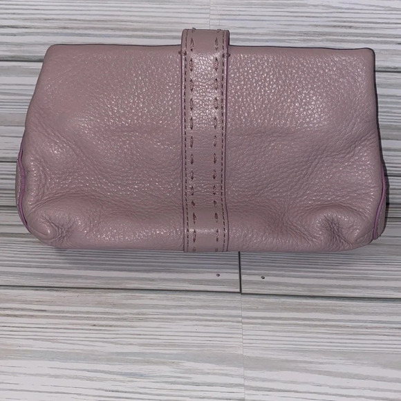 Cole Haan Black Pebble Leather Clutch/Cosmetics Bag - Picture 2 of 5